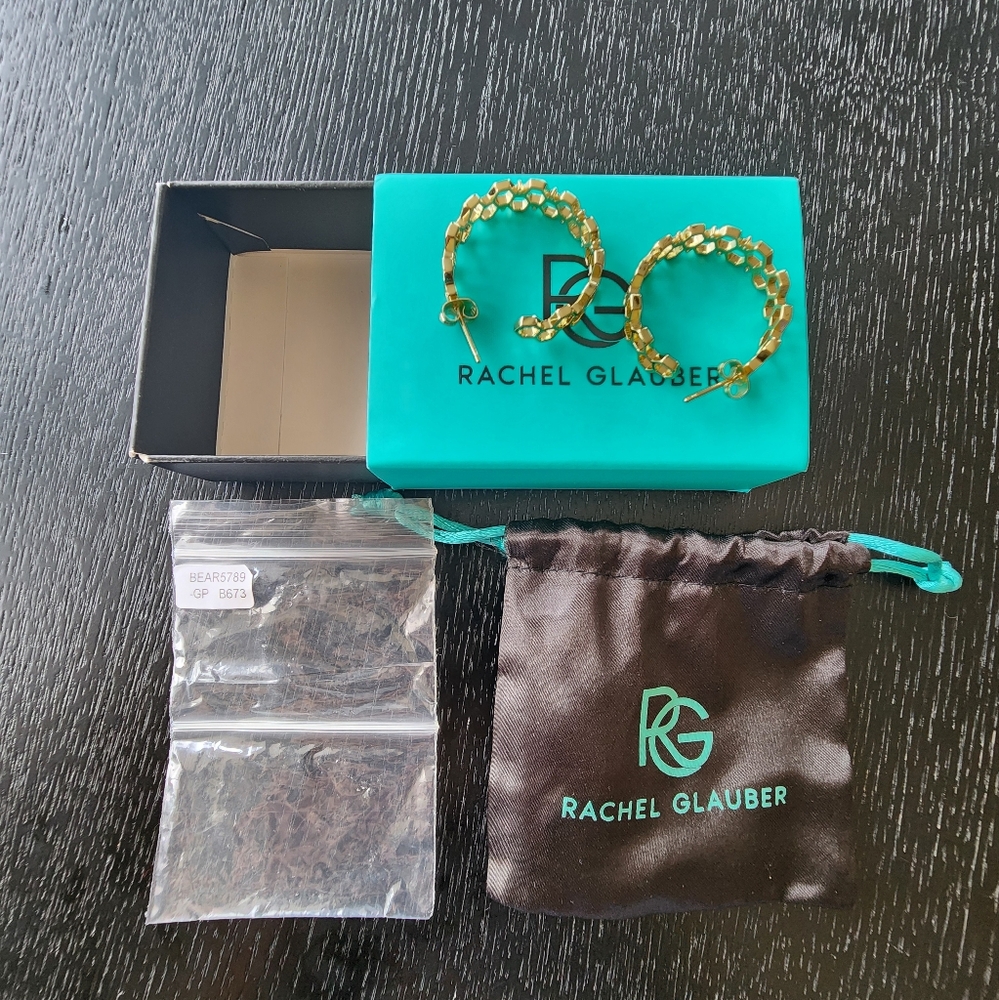 Rachel Glauber 14k GP round cubic zirconia NIB